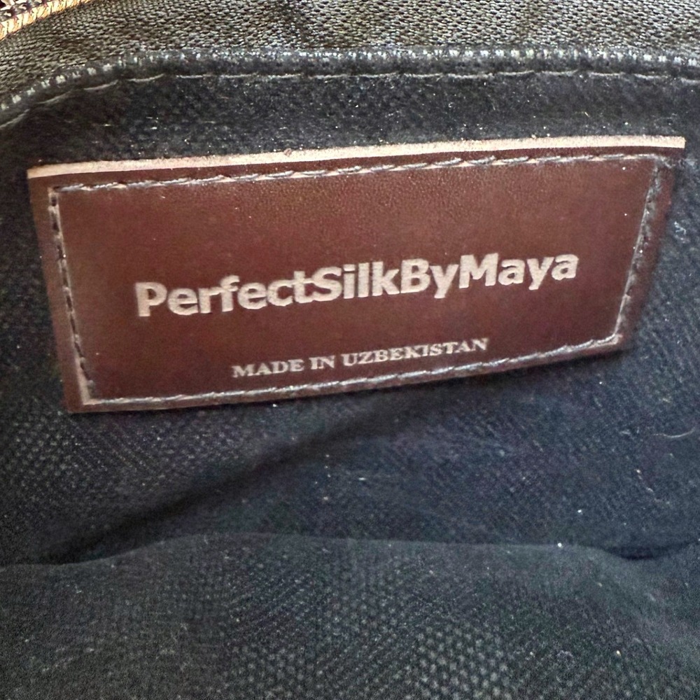 PerfectSilkByMaya Ikat Velvet Bag Handmade Uzbekistan Boho Clutch Crossbody - Picture 9 of 13